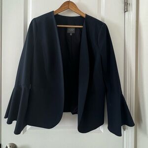 The Limited Navy Blazer with Flared Sleeves